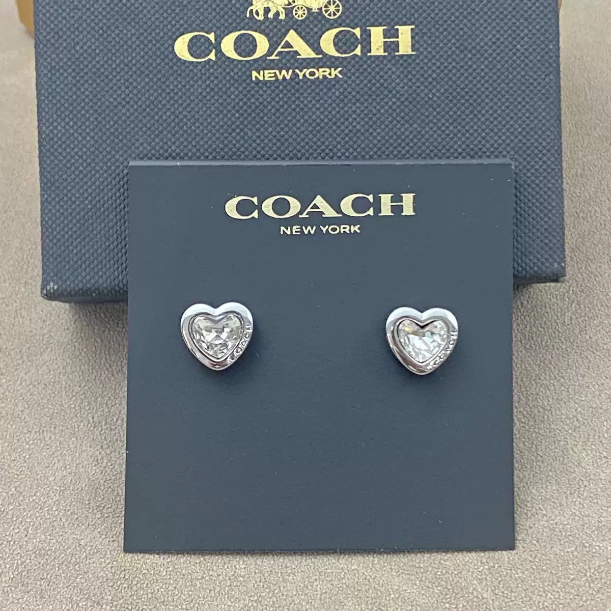 Coach Heart Stud Earrings