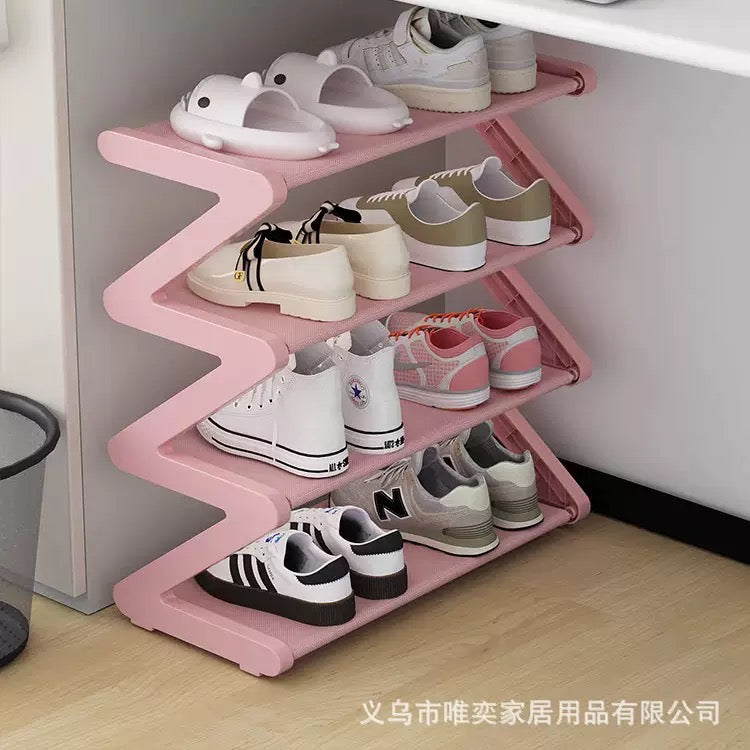 4 layers Z shoe rack