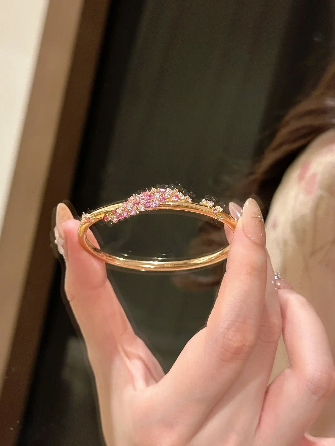 Ananya 18K Gold Scatter Multi-stone Bangle