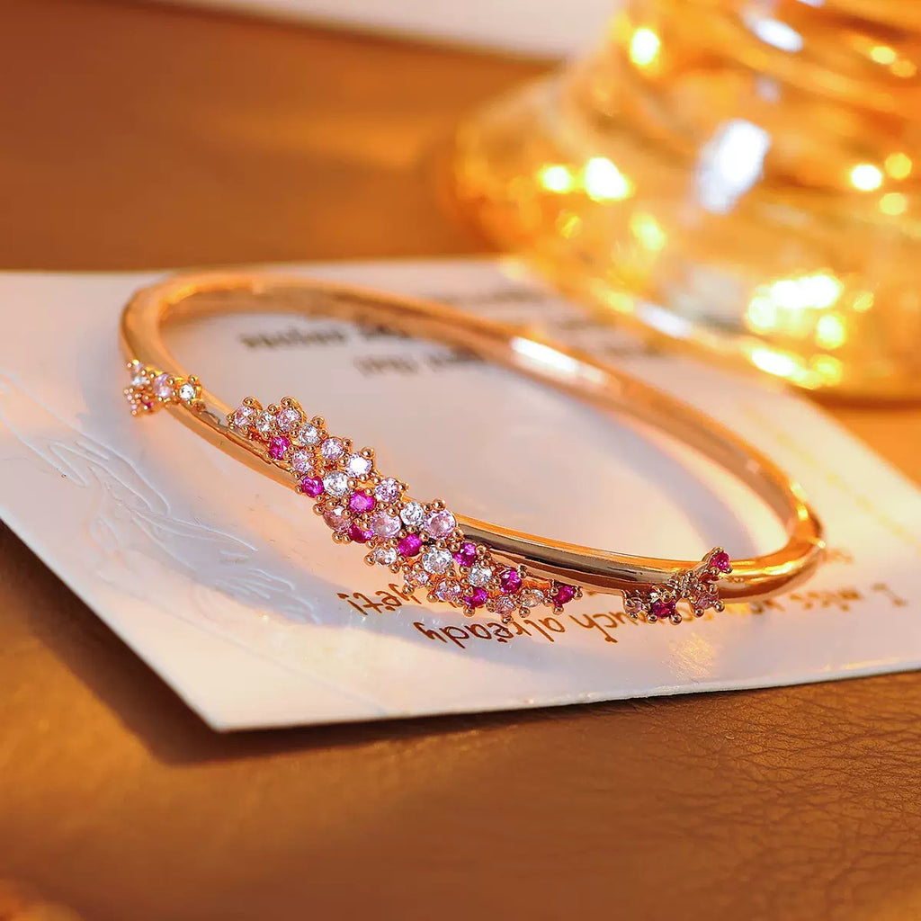 Ananya 18K Gold Scatter Multi-stone Bangle