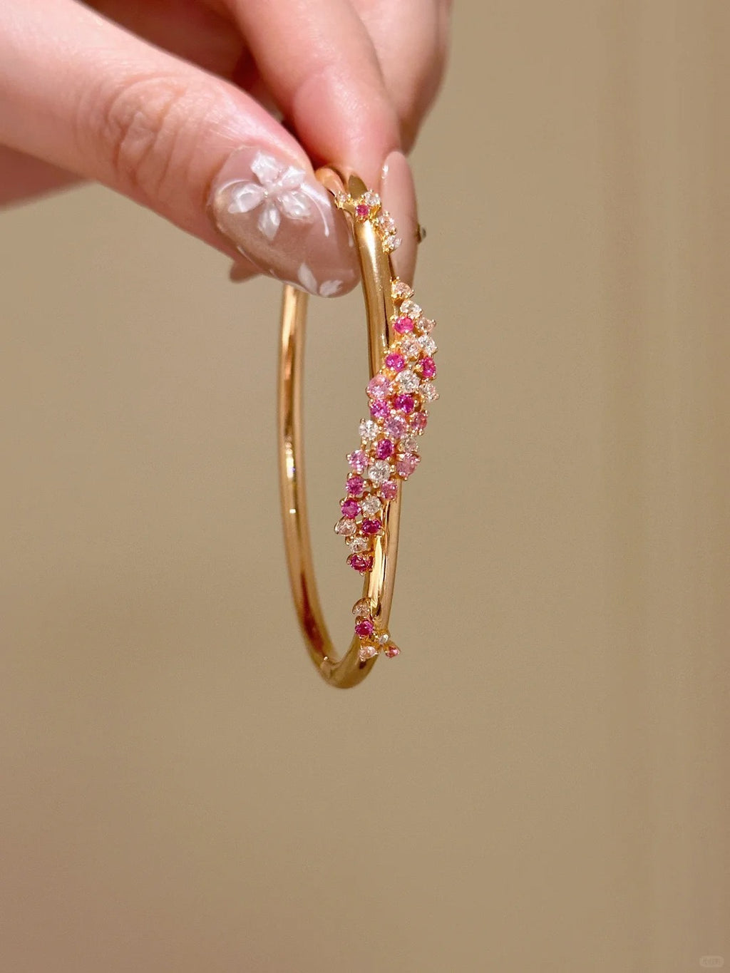 Ananya 18K Gold Scatter Multi-stone Bangle