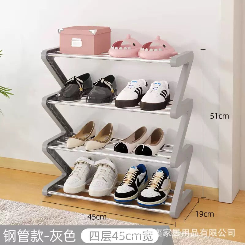 4 layers Z shoe rack