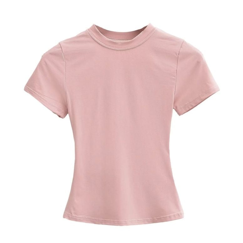 Pink t-shirt on a white background